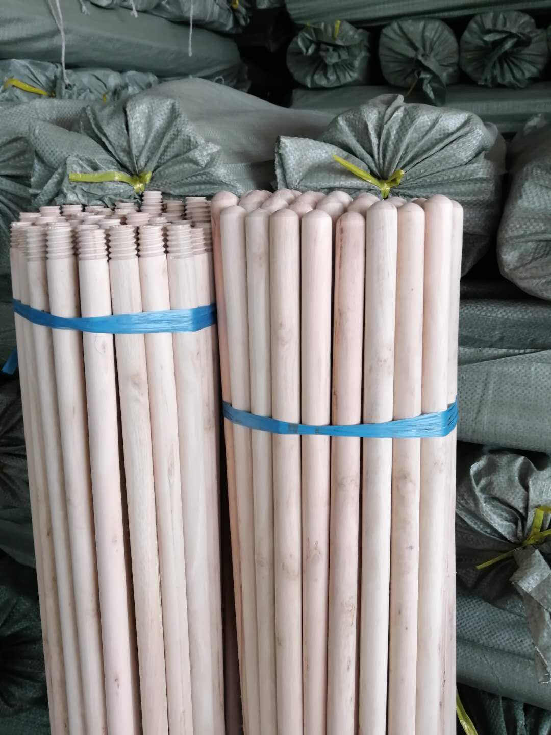 A&J Classic Round Broom with Natural Wooden Handle | Durable Floor Sweeping Brush (120cm)