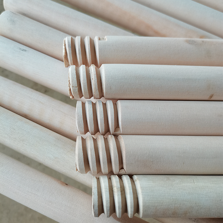 Factory wholesale price natural wooden broom handle with different sizes