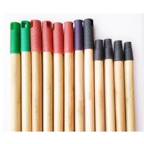 Wholesale Varnished Heavy-Duty Push Broom Handle with Tip – Solid Eucalyptus Wood Street Broom Replacement, Commercial & Industrial Cleaning Tool
