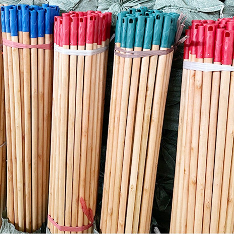 120×2.2cm Varnished Broom with Lacquered Paint-Coated Handle – Lightweight Eucalyptus Wood Broom for Home, Household & Indoor Cleaning, Ready to Use