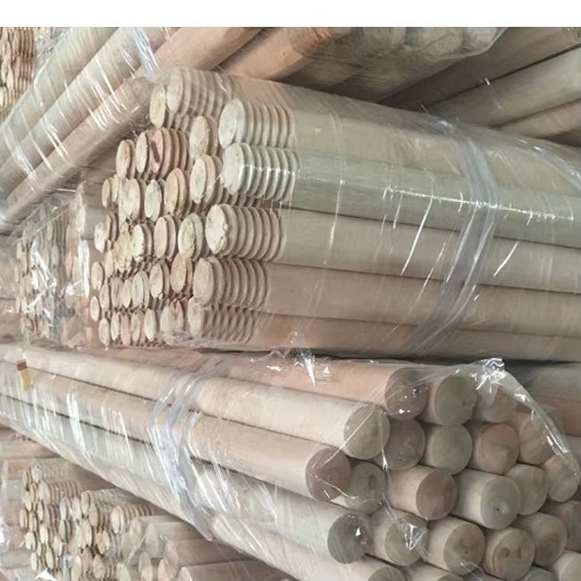 Customizable Wooden Broom & Mop Handle 120cm – 60-150cm Adjustable Length | 2.2-2.5cm Diameter Solid Wood Stick for Cleaning Tools | Wholesale Factory Direct