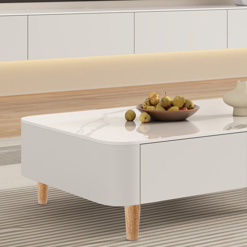 Solid wood sofa legs installed on modern living room furniture for enhanced stability and appearance