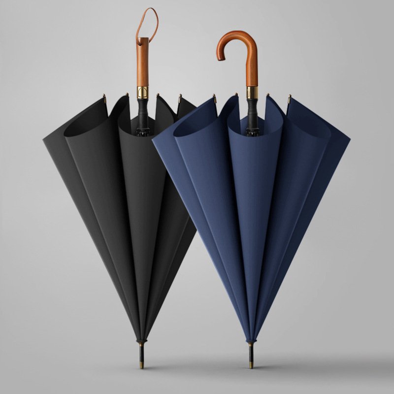 Customized hardwood umbrella handle with smooth finish and comfortable hand grip