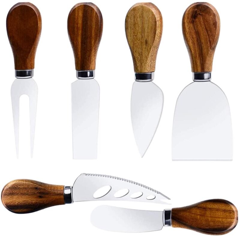Natural solid wood knife handle designed for kitchen knives and outdoor cutting tools